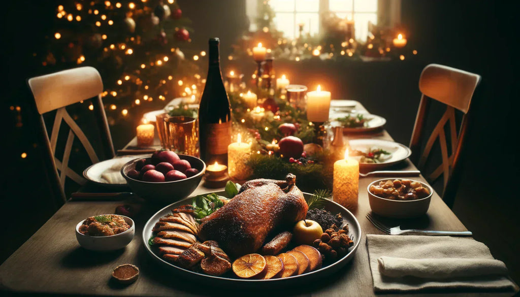 Klassieke Deense kerstgerechten gecombineerd met rode wijnen uit de Rhônevallei en dessertwijnen van Süd-Quest